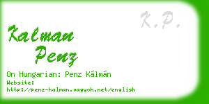 kalman penz business card